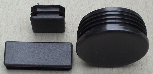 Plastic Insert Caps the end of 1-1/2" Square Steel Tube 10-12 gage wall/ 12 PAK 